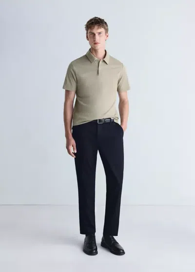 Mango Polo Slim-fit Thermolite In Neutral