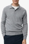 Mango Polo Sweater In Blue