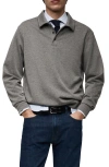 Mango Polo Sweatshirt In Charcoal