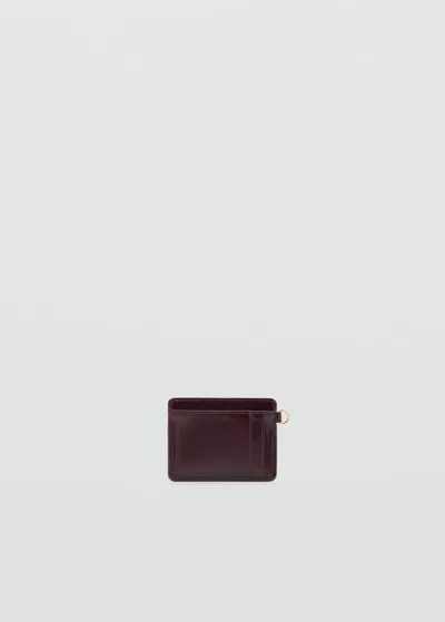 Mango Porte-cartes Verni Bordeaux - Femme - Taille Unique -  In Burgundy