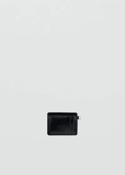 Mango Porte-cartes Verni Noir - Femme - Taille Unique -  In Black