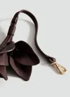 Mango Leather-effect Keychain With Flower Chocolate In Red