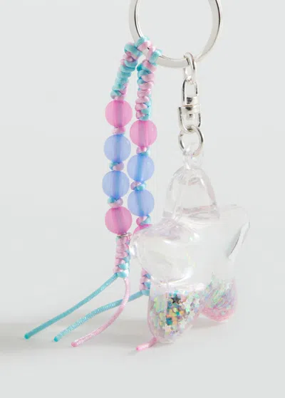 Mango Kids' Star Keychain Pale Pink