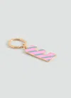 Mango Kids' Key Ring With Initials Pink