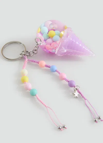 Mango Kids' Combined Leading Keychain Lilac In Purple
