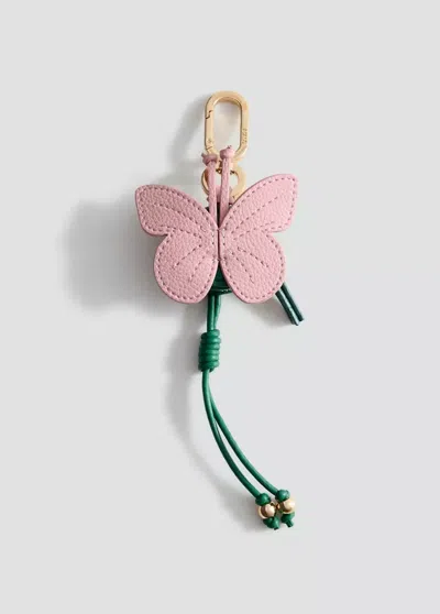Mango Porte-clés Papillon Avec Perles In Rose