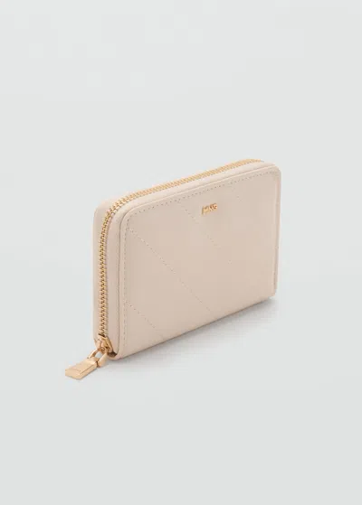 Mango Portefeuille M- Blanc Cassé - Femme - Taille Unique -  In White