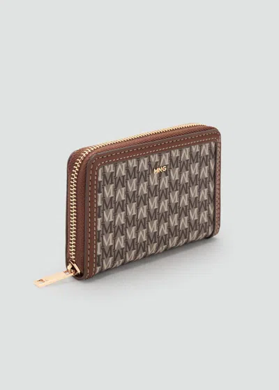 Mango Portefeuille M- Marron Moyen - Femme - Taille Unique -  In Brown