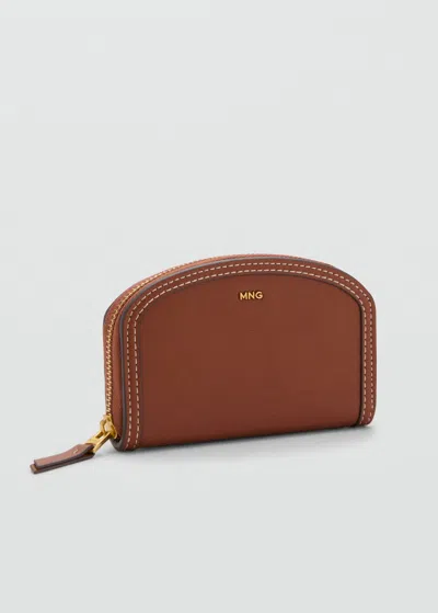 Mango Oval Leather Effect Wallet Leather