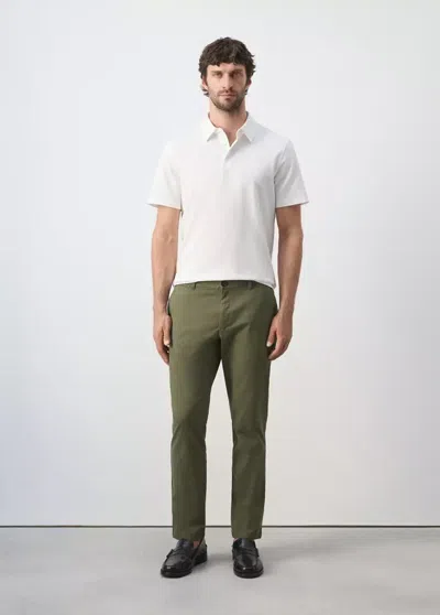 Mango Prato Cropped Tapered Chino Pants In Multi