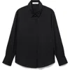 Mango Print Button-up Shirt In Black