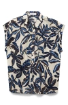 Mango Print Cotton Shirt In Multi
