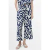 Mango Print Crop Wide Leg Pants