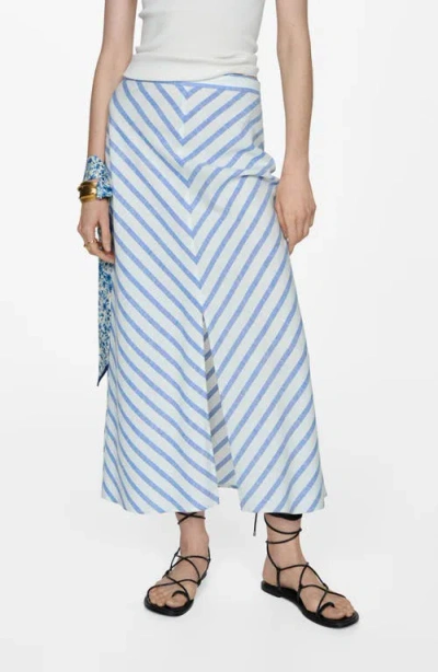 Mango Print Front Slit Skirt