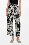 Mango Women's Bow Printed Pants In Black