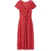 Mango Printed Midi-dress In Red