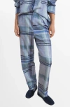 Mango Print Pajama Pants In Blue