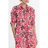 Mango Printed Cotton Shirt In Pink