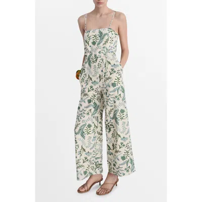 Mango Print Tie Waist Wide Leg Jumpsuit