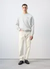 Mango Printed 100% Cotton Sweatshirt In White