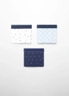 Mango Printed Boxer Shorts 3 Pack Sky Blue In Sky Blue