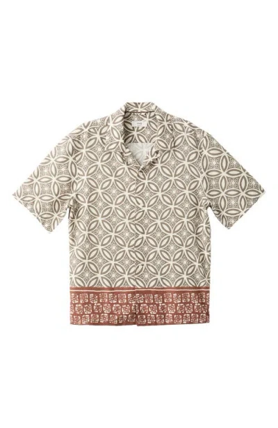 Mango Printed Camp Shirt In Neutral
