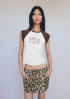 Mango Printed Cotton-blend T-shirt Brown In Brown