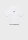 Mango Printed Cotton-blend T-shirt Off White In Off White