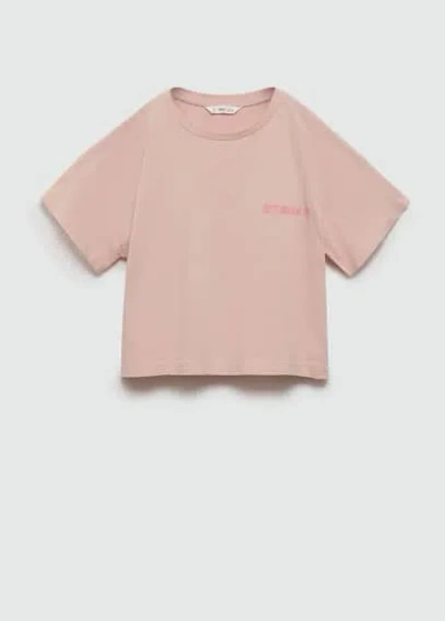 Mango Kids' T-shirt In Rose