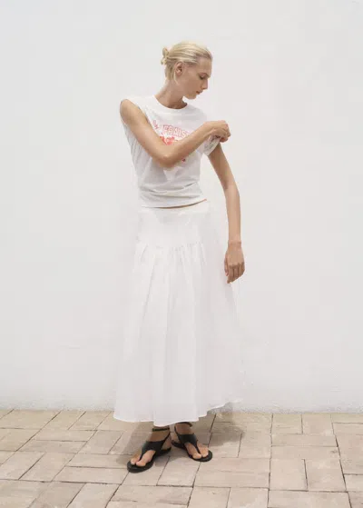 Mango Printed Cotton-blend T-shirt Strawberry