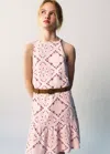 Mango Printed Cotton Dress In Multi