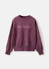 Mango Printed Cotton Sweatshirt Maroon In Brown