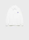 Mango Printed Cotton Sweatshirt Off White In White