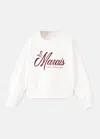 Mango Printed Cotton Sweatshirt Off White In White