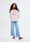 Mango Kids' Printed Long Sleeve T-shirt Light/pastel Purple