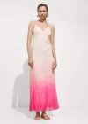 Mango Printed Lyocell Dress Fuchsia In Fuchsia