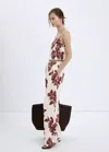 Mango Printed Pleated Pants In Ecru