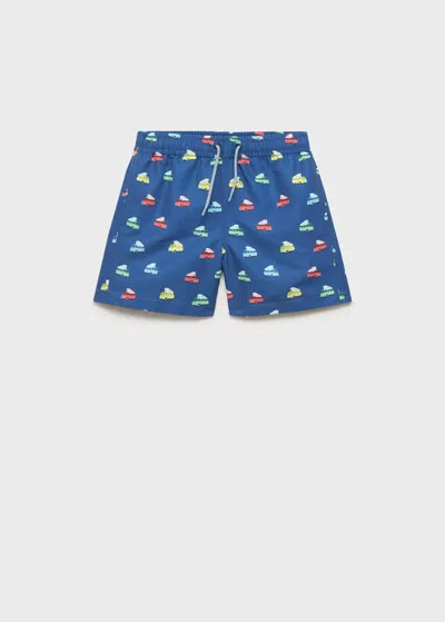Mango Kids' Printed Swimming Trunks Navy
