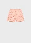 Mango Printed Swimming Trunks Orange In Orange