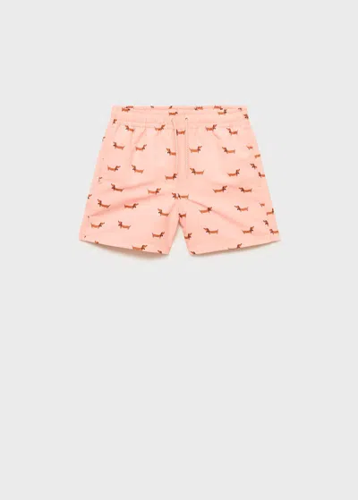 Mango Kids' Printed Swimming Trunks Orange