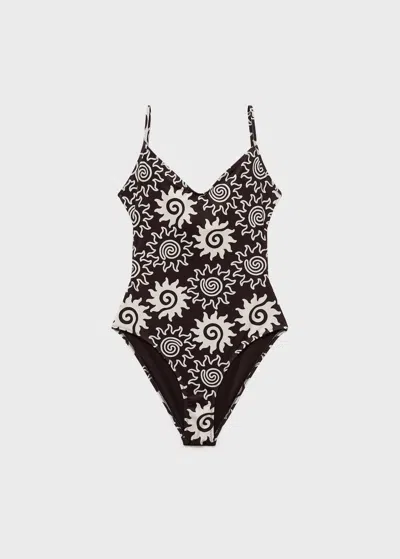Mango Sun Print Swimsuit