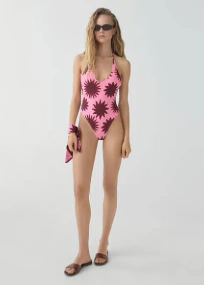 Mango Maillot De Bain In Fuchsia