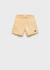 Mango Maillot De Bain Moutarde - Enfants - 7-8 Ans -  Kids In Moutarde