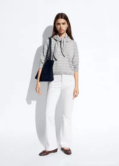 Mango Pull 100 % Coton À Rayures Effet Cape