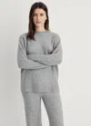 Mango Max Seamed Pullover Sweatshirt In Gray