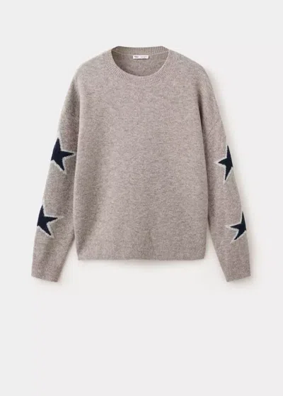 Mango Pull À Détail Étoiles In Neutral