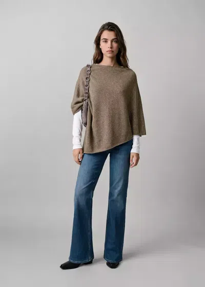 Mango Pull Cape Asymétrique In Animal Print