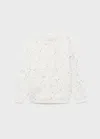 Mango Flecked Wool Sweater In White