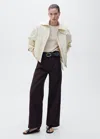 Shop Mango Pull En Maille De Coton Manches Courtes Gris Clair/pastel - Femme - M -  In Light/pastel Grey