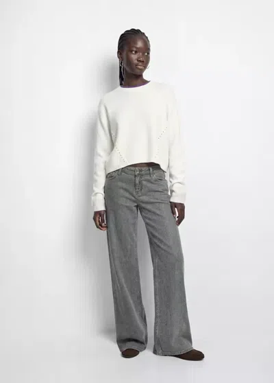 Mango Pull Détail Clous In Blanc Cassé